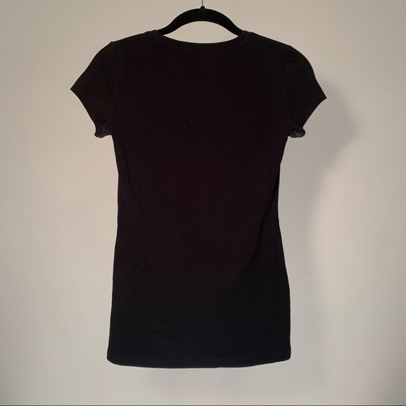 Guess Black Rhinestone Logo Tee size xs - Picture 2 of 3